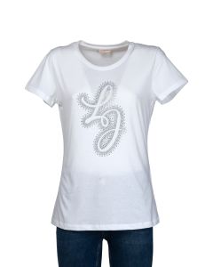 T-shirt Liu Jo da Donna con Logo Big in Strass