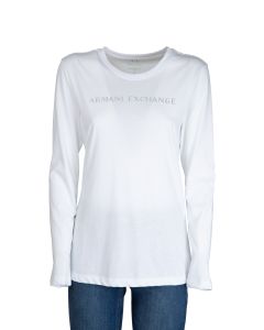 Armani AX T-shirt da Donna a Maniche Lunghe con Logo