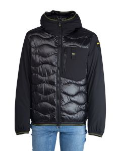 Blauer Giacca da Uomo con Cappuccio in Softshell