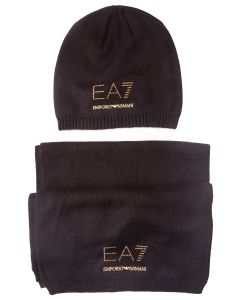 EA7 Kit Cappello Sciarpa da Donna con Logo in Strass