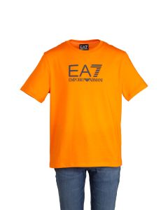 T-shirt EA7 da Ragazzo con Logo in Rilievo