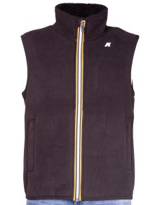 K-Way Pile da Uomo a Gilet con Zip Lunga