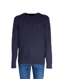 Tommy Hilfiger Pullover da Uomo in Maglia Intrecciata