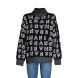 Armani AX Pullover da Donna a Lupetto con Lettering Allover