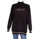 Liu Jo Pullover Donna a Collo Alto con Logo Big