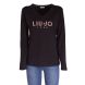 Liu Jo T-shirt da Donna con scollo a V e Maniche Lunghe con Stampa